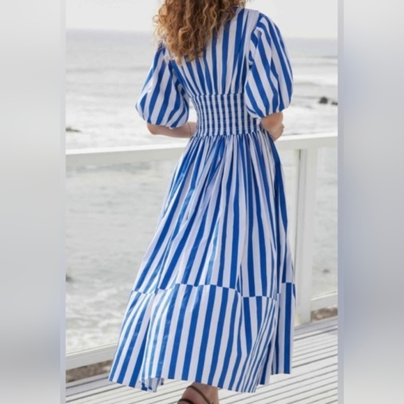 AYR Blue and White Striped Maxi Dress - Picture 2 of 9